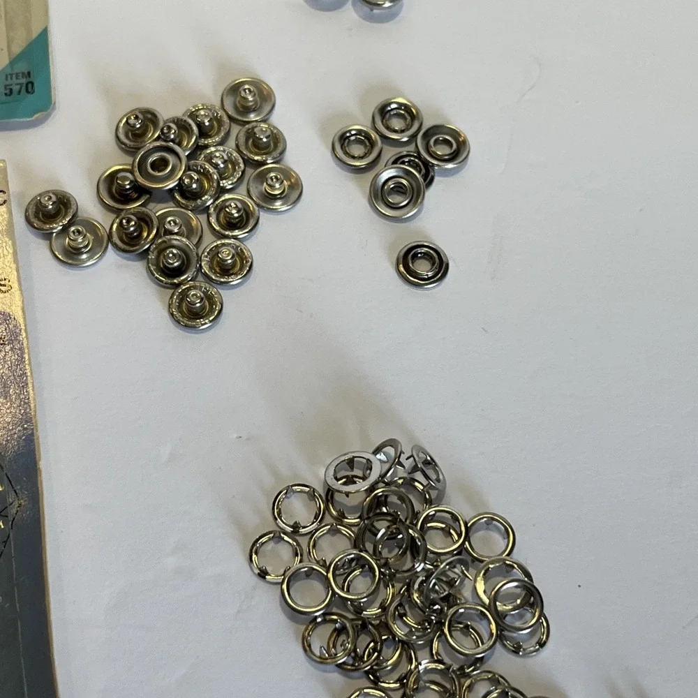 Snap Fasteners with Attaching Tool 6 sets—includes 5 Packages Plus Loose